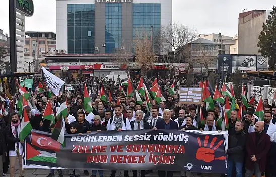 Filistin'e destek için sessiz yürüyüş!