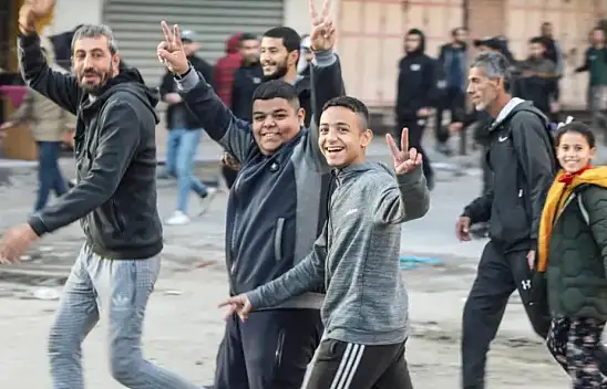 Gazze'de ateşkes kutlamaları