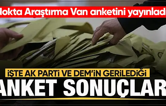 Nokta Araştırma Van anket sonucunu açıkladı: AK Parti ve DEM'in oyu düştü!