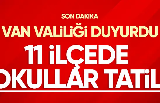 Valilikten açıklama geldi: Van'da 11 ilçede okullar tatil edildi!