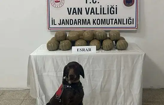 Van'da 38 kilogram esrar ele geçirildi