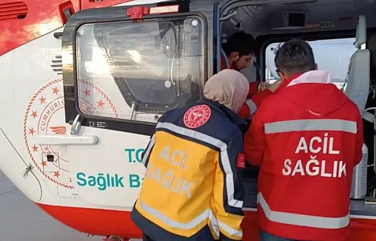 Van'da 58 yaşındaki hasta için helikopter havalandı
