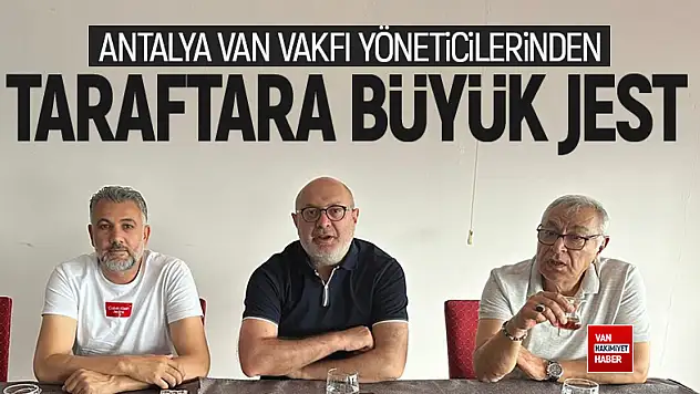 Antalya Van Vakfı'ndan Vanspor taraftarına otobüs desteği