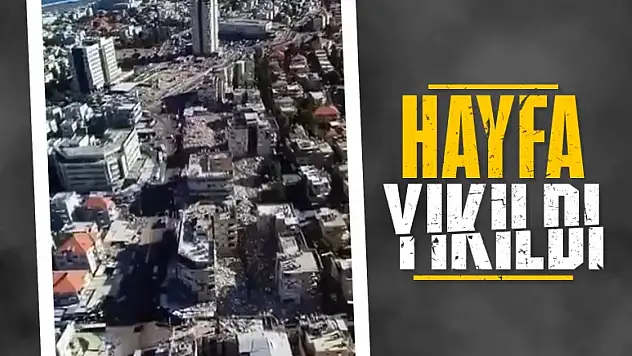 İsrail'de İran'ın saldırdığı Hayfa yıkıldı