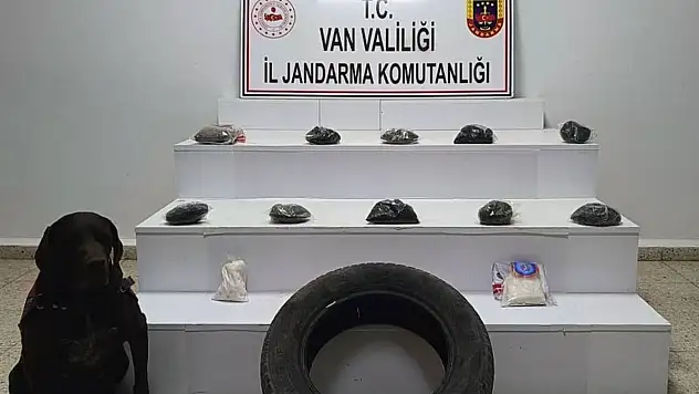 Van'da otomobil lastiğinde uyuşturucu bulundu