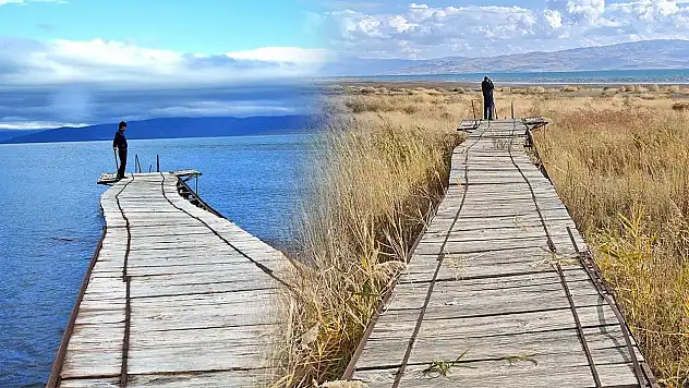 Van Gölü'nde şok çekilme! Fotoğraflara inanamayacaksınız...