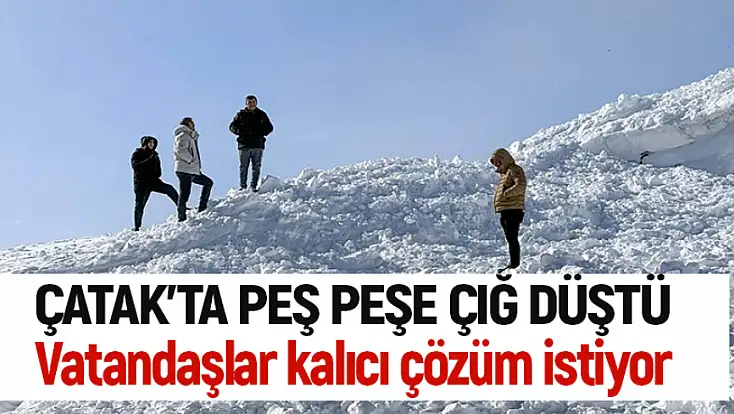 Çatak'ta TOKİ bölgesine peş peşe iki çığ: Vatandaşlar kalıcı çözüm istiyor