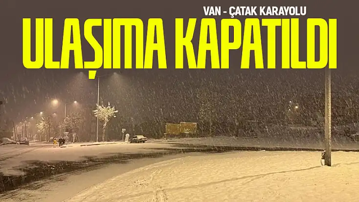 Van-Çatak kara yolu yoğun kar nedeniyle ulaşıma kapatıldı