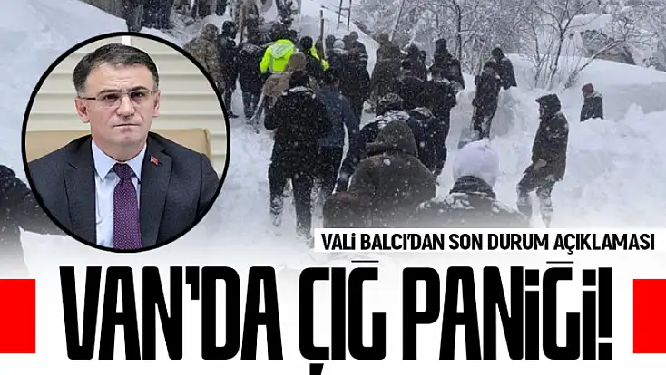 Van Çatak'ta çığ paniği: Vali Balcı'dan son durum açıklaması