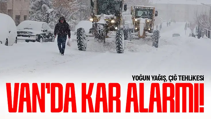 Van'da kar alarmı: Yoğun yağış ve çığ riski için 4 uyarı geldi