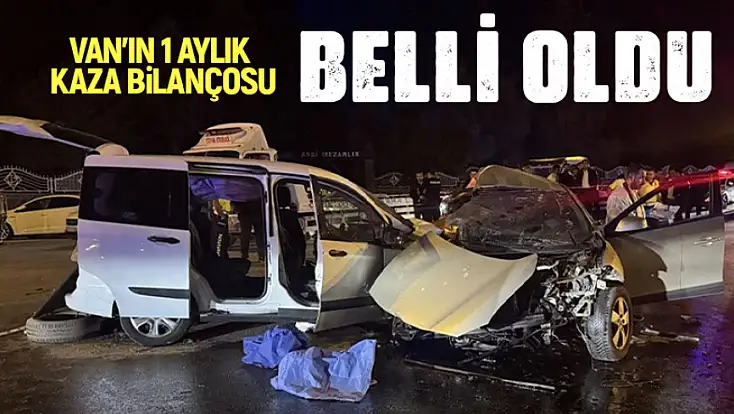 Van’ın 1 aylık kaza bilançosu belli oldu: 2 ölü 274 yaralı!