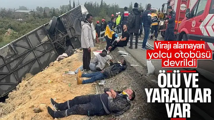 Yolcu otobüsü devrildi: Ölü ve yaralılar var
