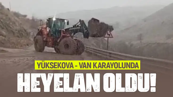 Yüksekova-Van kara yolunda heyelan meydana geldi
