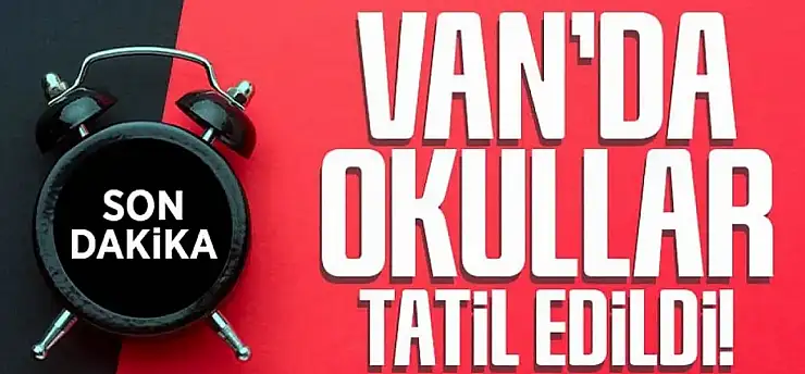 Van'da okullar yarın da tatil edildi