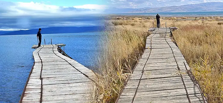 Van Gölü'nde şok çekilme! Fotoğraflara inanamayacaksınız...