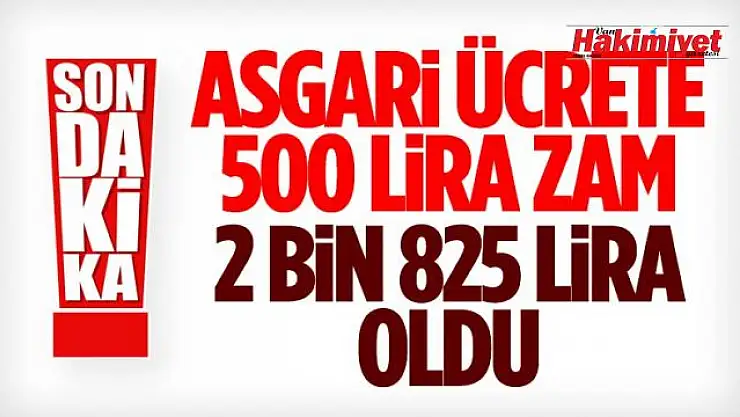 2021 yılı asgari ücreti belli oldu
