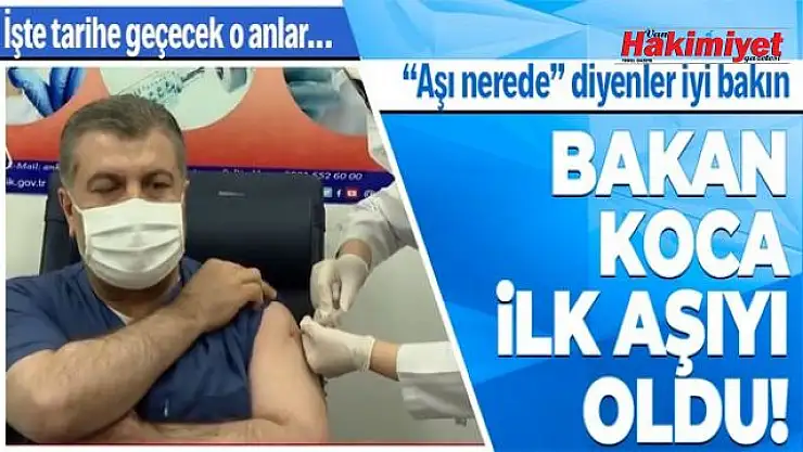 Fahrettin Koca, canlı yayında koronavirüs aşısı yaptırdı