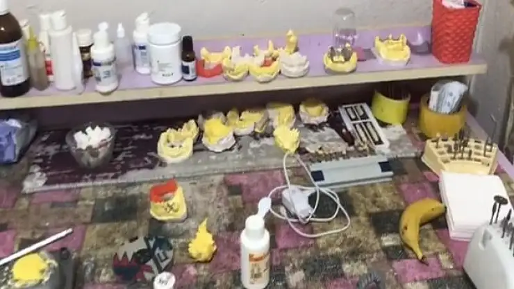 Polisten ruhsatsız diş kliniğine operasyon