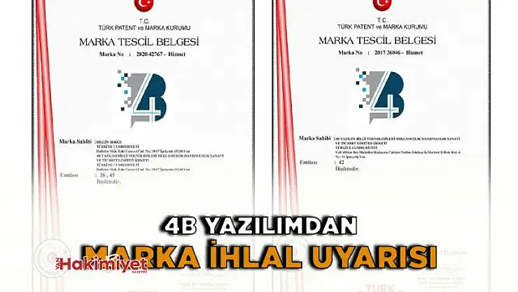4B'den marka ihlal uyarısı
