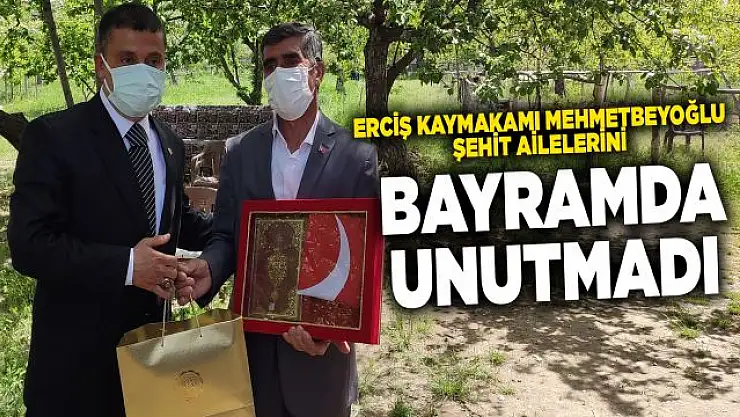 Erciş Kaymakamı şehit ailelerinin bayramını kutladı