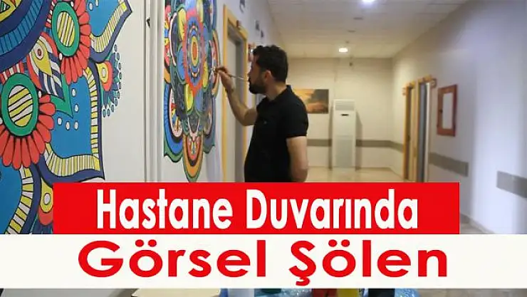 Hastane duvarında görsel şölen