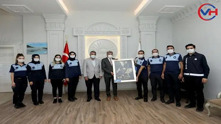 Zabıta Daire Başkanlığından Vali Bilmez'e '195.yıl' ziyareti