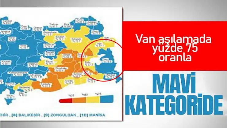 Van aşılama oranında mavi kategoriye girdi