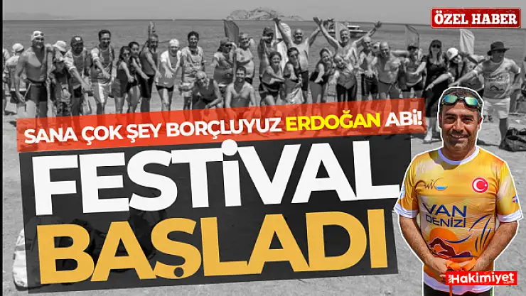 1. Van Denizi Yüzme Festivali başladı