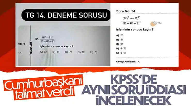 KPSS sorularıyla ilgili inceleme başlatıldı
