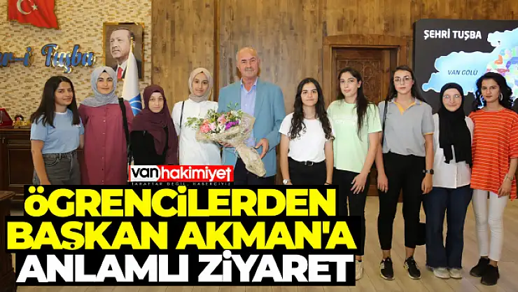 Öğrencilerden Başkan Akman'a Anlamlı Ziyaret