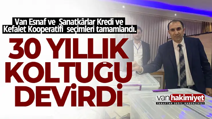 İsa Berge, Van Esnaf ve Sanatkârlar Kredi ve Kefalet Kooperatifi seçimini kazandı