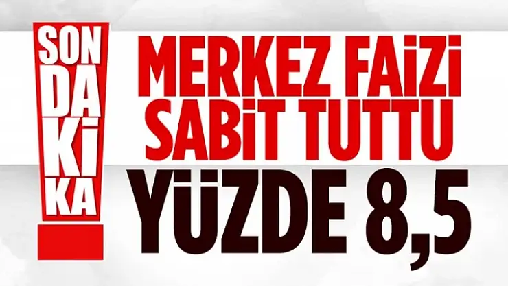 Merkez Bankası politika faizini nisanda yüzde 8,5'te sabit tuttu