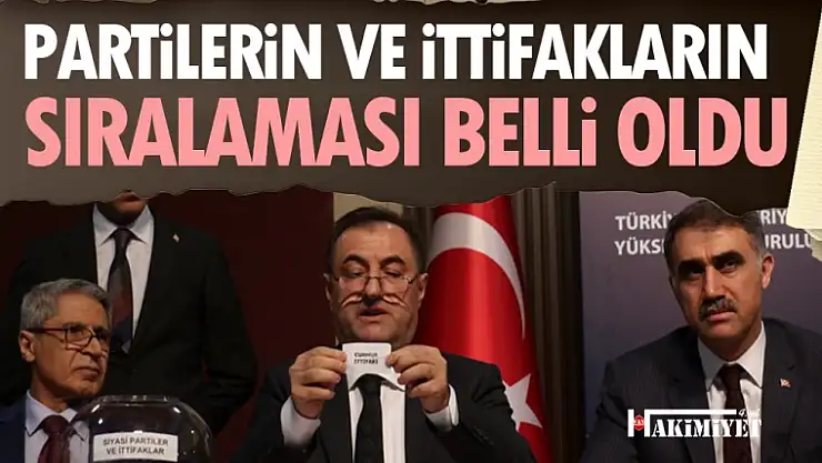 Parti ve ittifakların oy pusulasındaki yerleri belli oldu