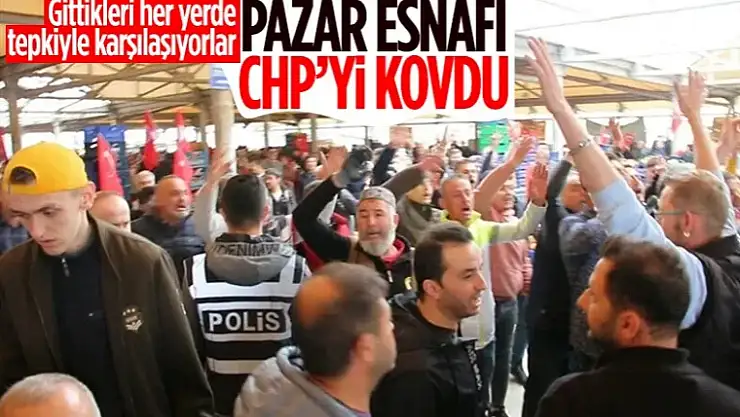 CHP'liler ile pazar esnafı arasında gerginlik