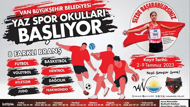 Büyükşehir Belediyesinden ücretsiz yaz spor okulları müjdesi!