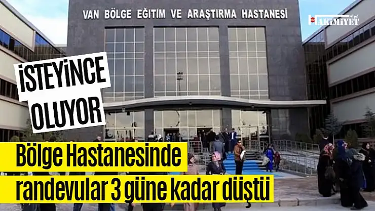 Bölge Hastanesinde randevu süreleri 3 günün altına indi