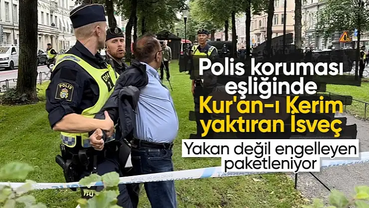İsveç'te Kur'an-ı Kerim yakılmasına tepki gösterince polis müdahale etti