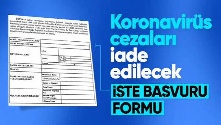 Koronavirüs cezalarının iadesiyle başvurusu nasıl yapılır?