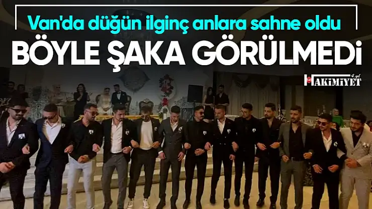 Van'da düğünde damadın fotoğrafıyla şaka yapıldı