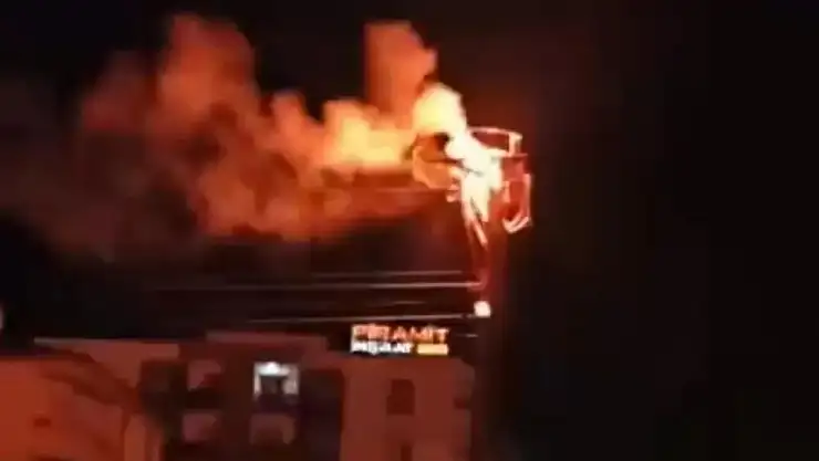 Van'da elektrik trafosu bomba gibi patladı
