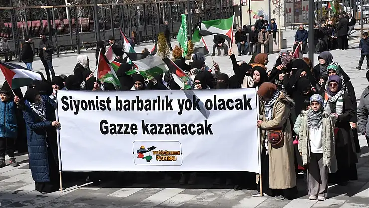 Van'da, Gazze'ye yönelik saldırılar protesto edildi