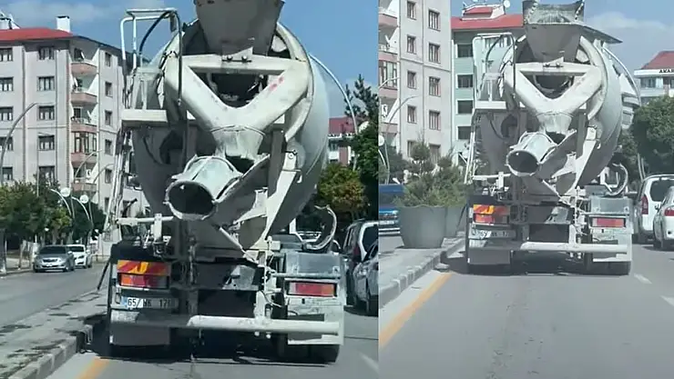 Van'da mikserli beton taşıma aracına ceza!