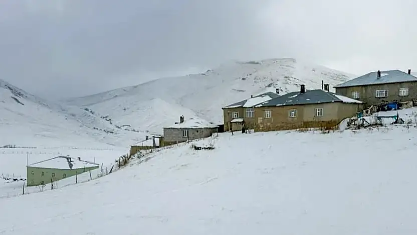 Başkale'de kar yağışı etkili oldu