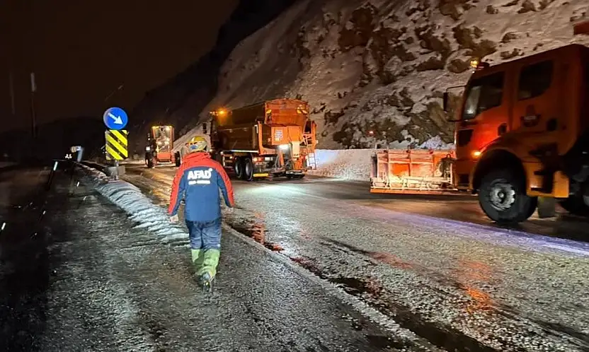 Gevaş'ta çığ düştü!