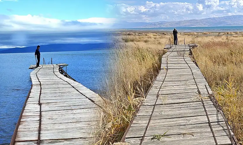 Van Gölü'nde şok çekilme! Fotoğraflara inanamayacaksınız...