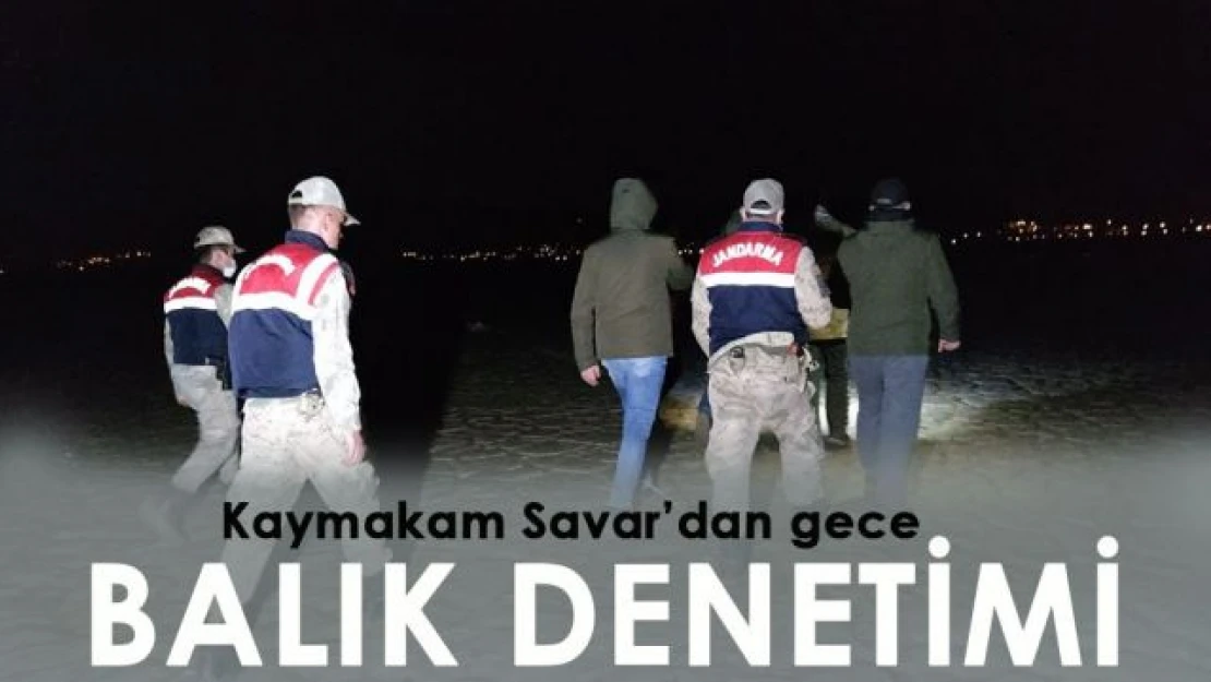 Kaymakam Savar'dan gece balık denetimi