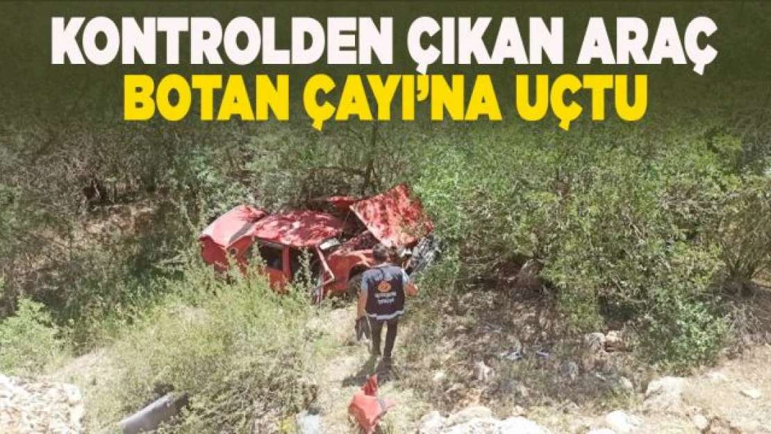 Çatak'ta kontrolden çıkan araç Botan Çayı'na uçtu: 2 yaralı