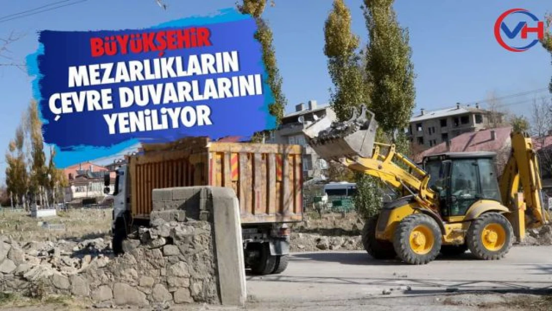 Büyükşehir, Mezarlıkların Çevre Duvarlarını Yeniliyor