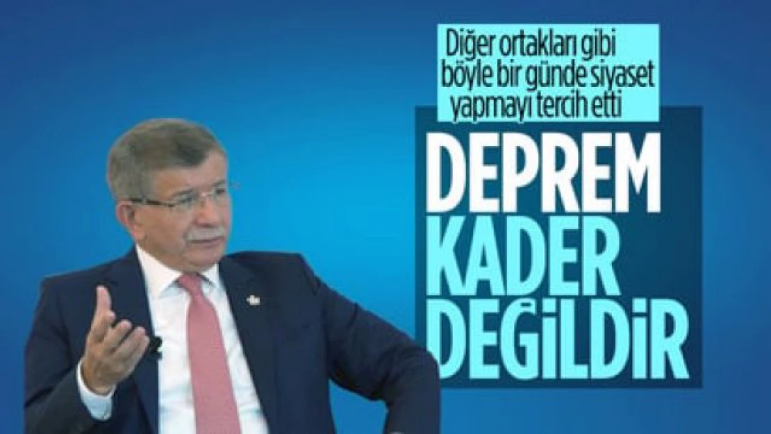 Ahmet Davutoğlu: Kader değil kısa devre