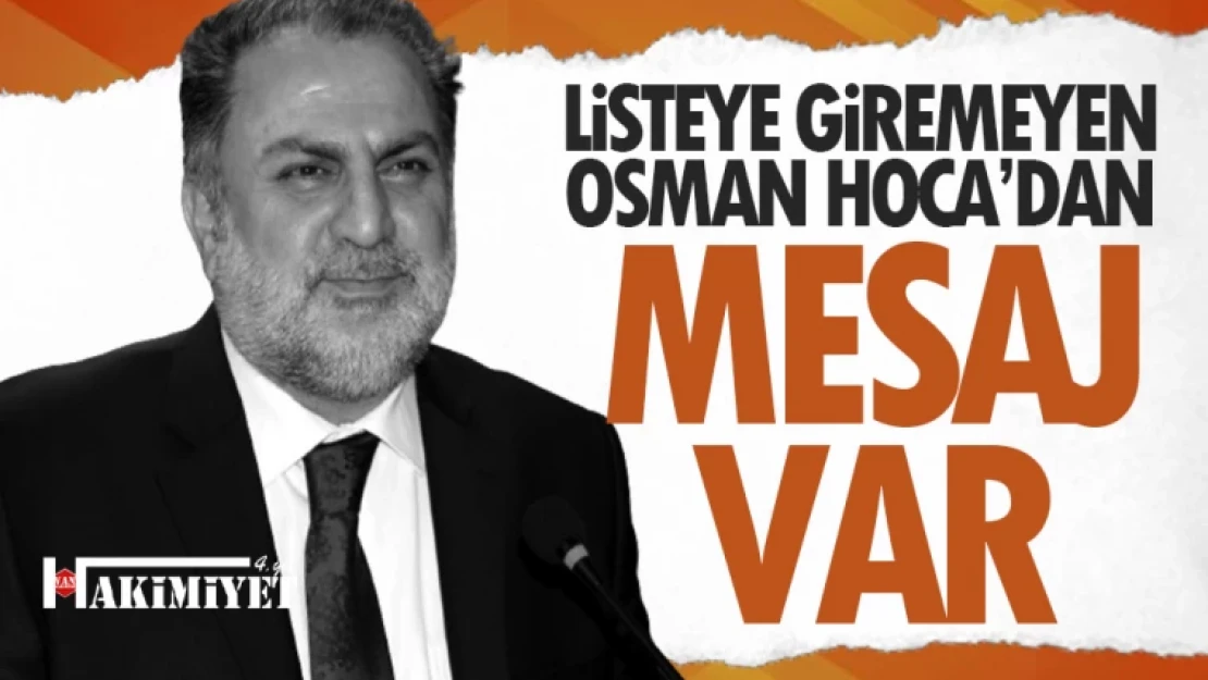 AK Parti Van Milletvekili Osman Nuri Gülaçar'dan veda mesajı